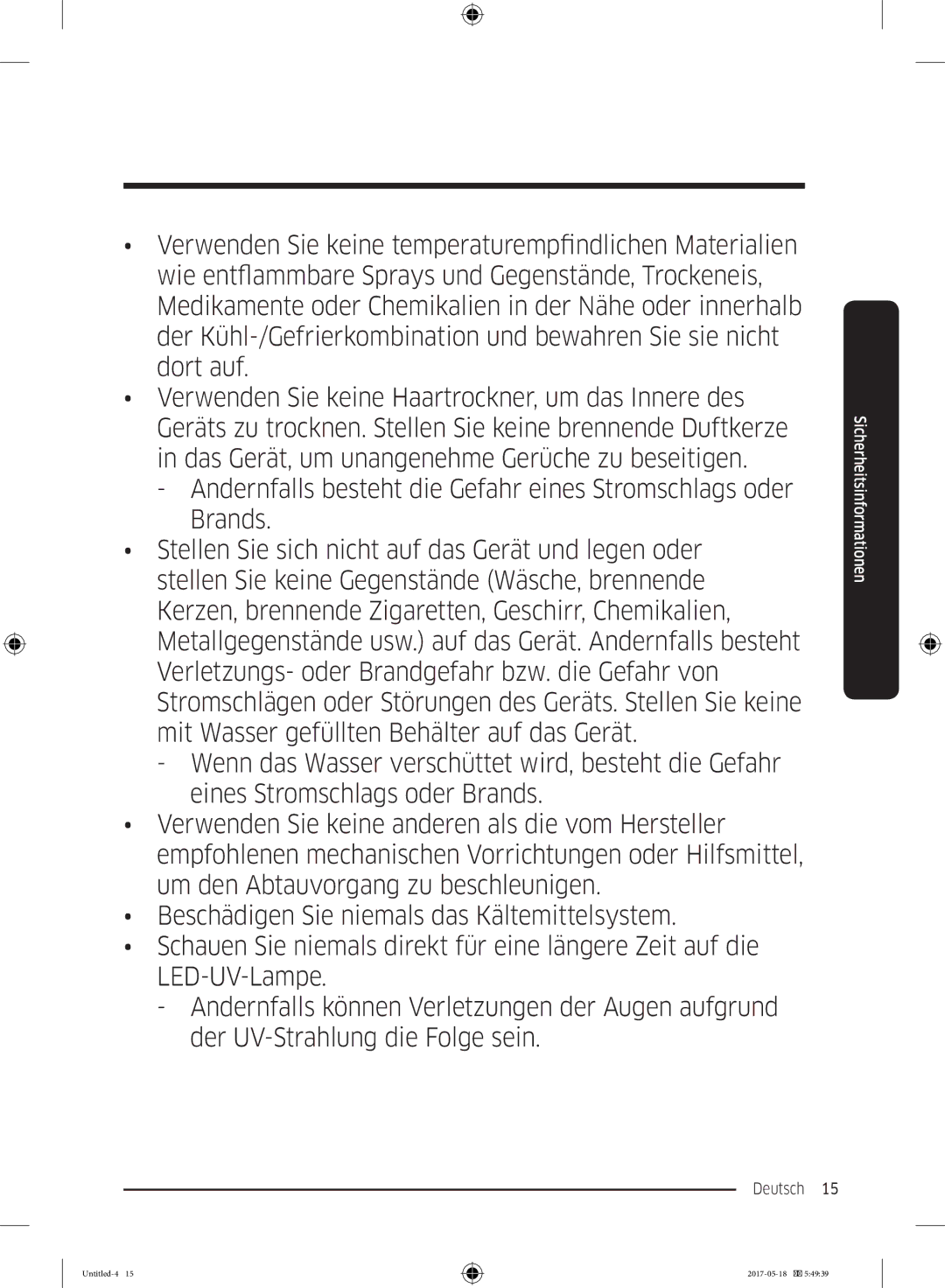 Samsung RL37J501MSA/EG, RB38K7998S4/EF, RB38M7998S4/EF manual Deutsch  